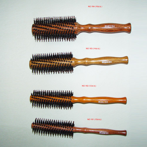 Professional Hair Brush, Brush Nylon Pin with Bristle Pin, Wooden Handle Hair Brush, Hair Salon Brush